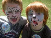 Fred and Alfie face paint